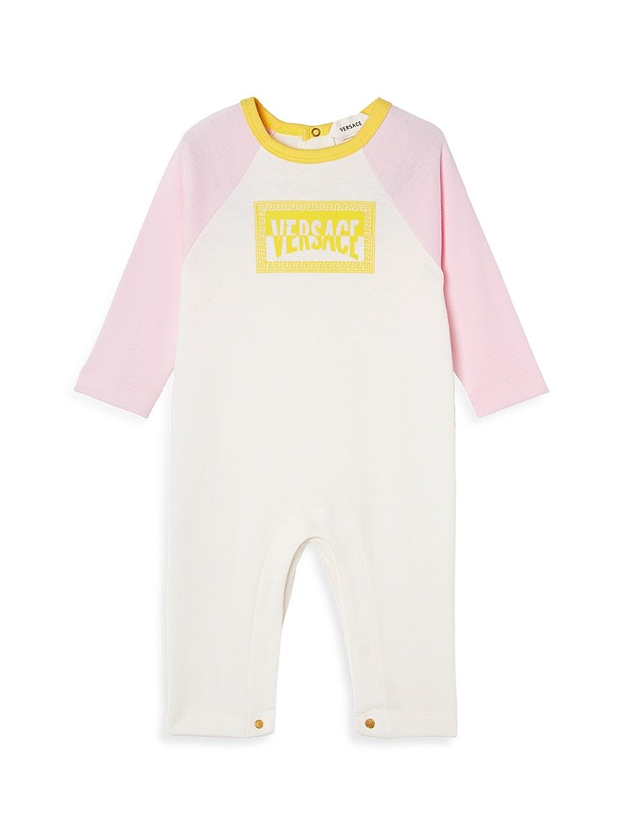 Baby Girl's Logo Cotton Coverall - Ivory - Size 9 Months