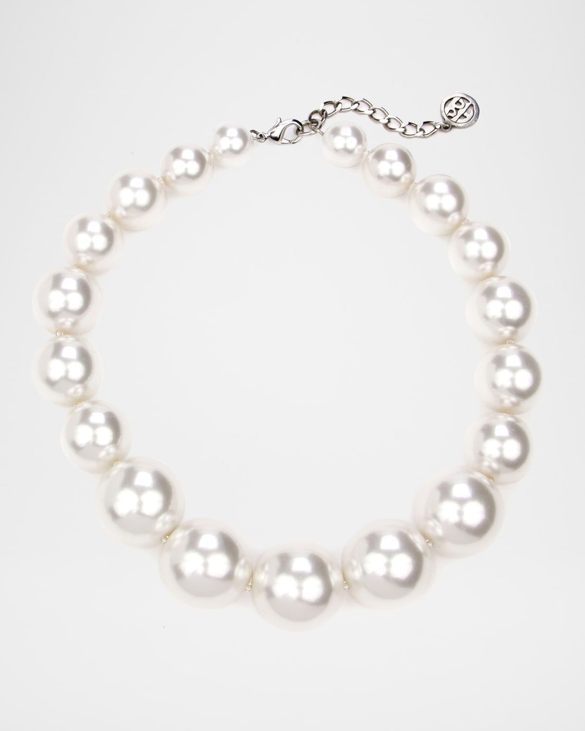 White Glass-Pearl All Around Necklace