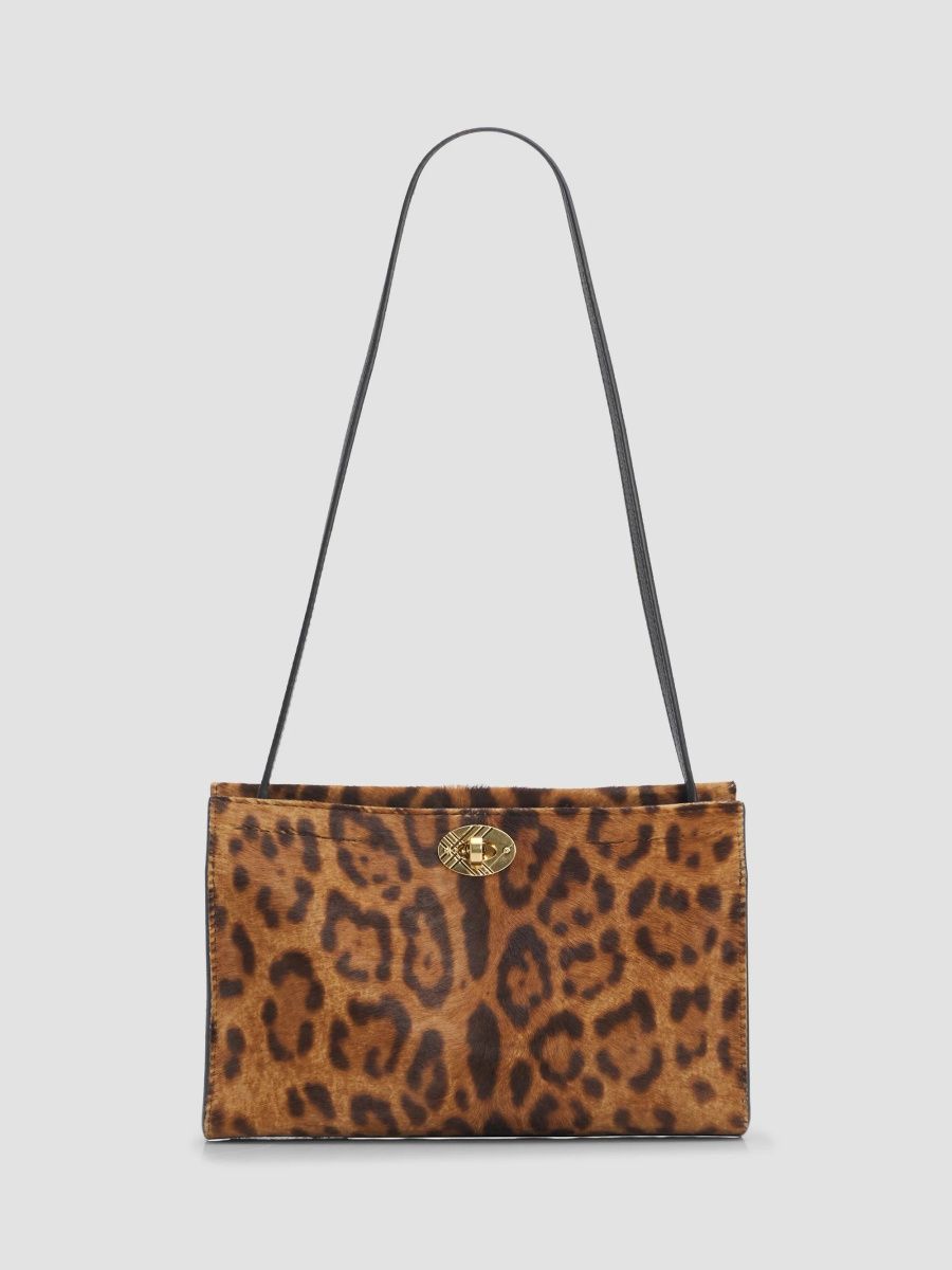 Burberry Women's Cotswolds Leopard-Print Calf Hair Pouch - Leopard Black