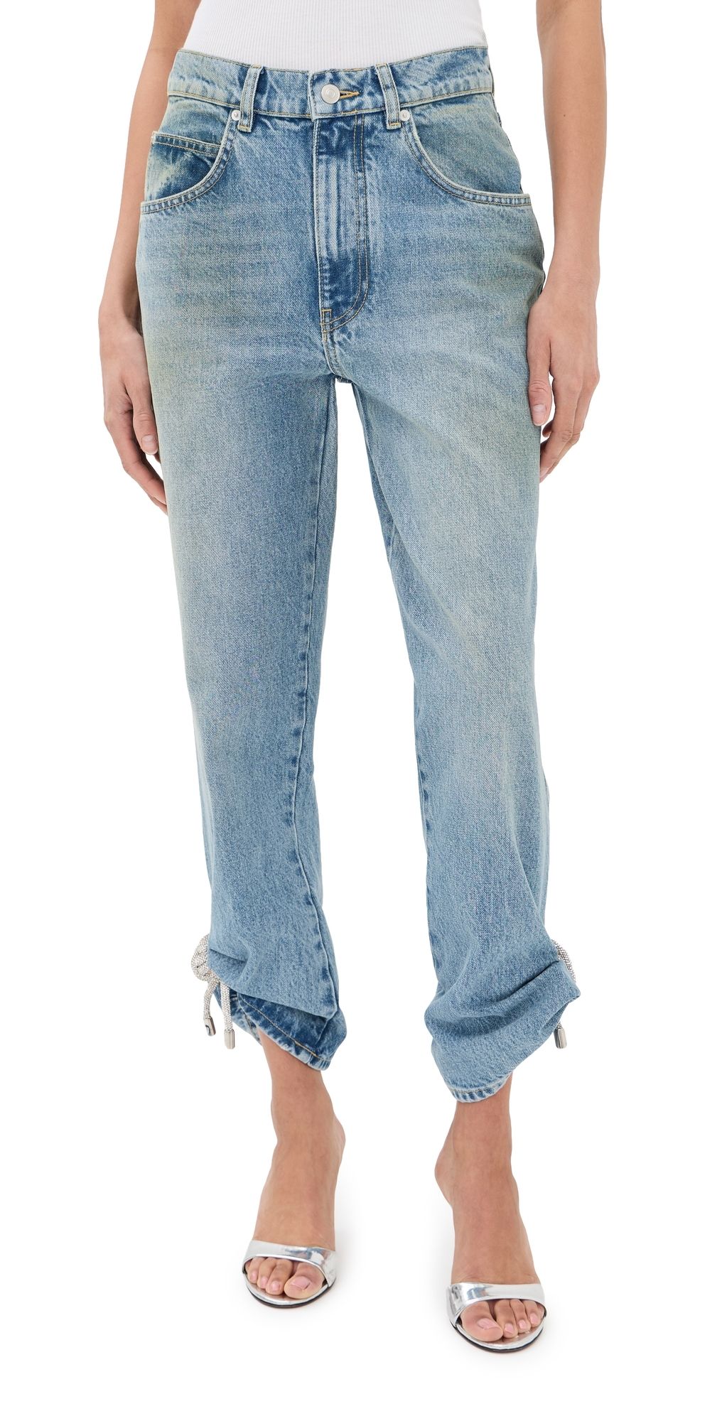 AREA Crystal Knot Jeans Medium Blue 24