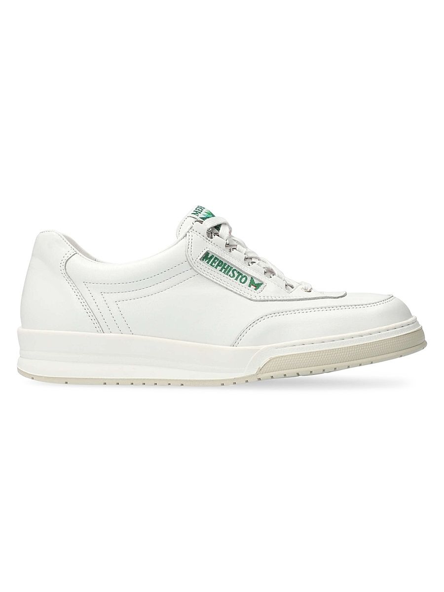 Men's Match Leather Tennis Sneakers - White - Size 9
