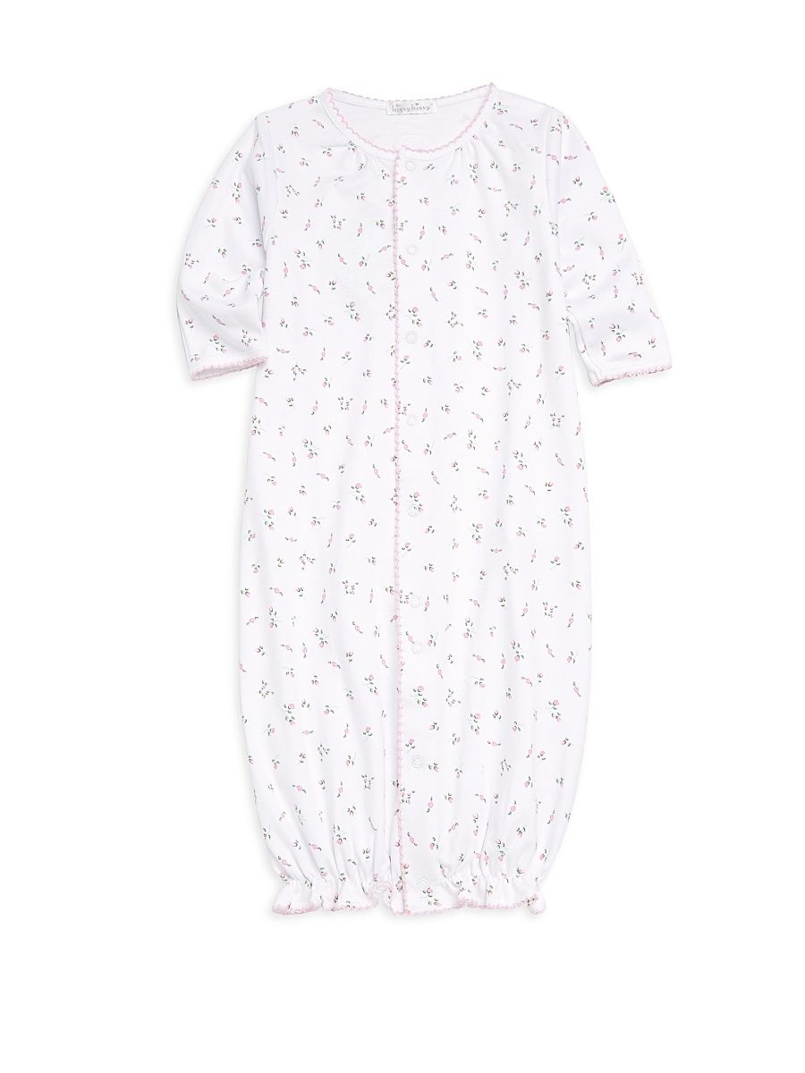 Baby Girl's Garden Roses Print Cotton Coverall - Rose - Size 3 Months