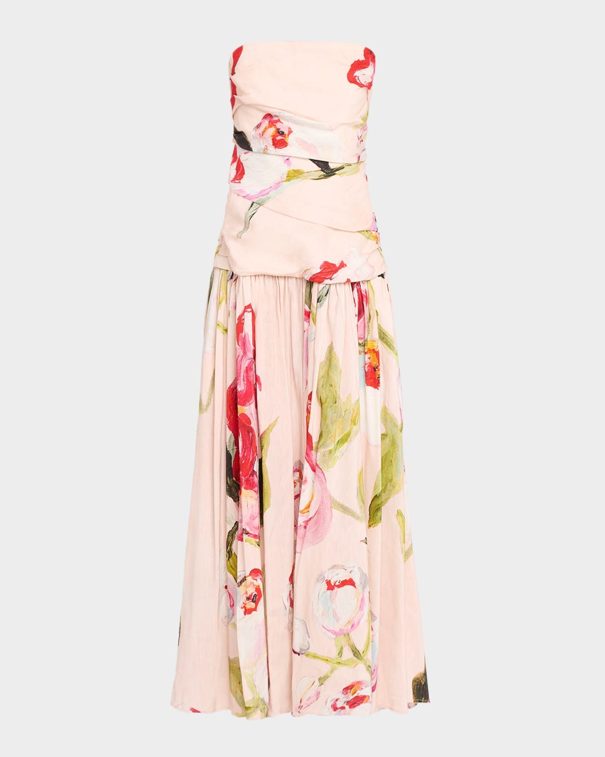 Nershall Strapless Drop-Waist Maxi Dress