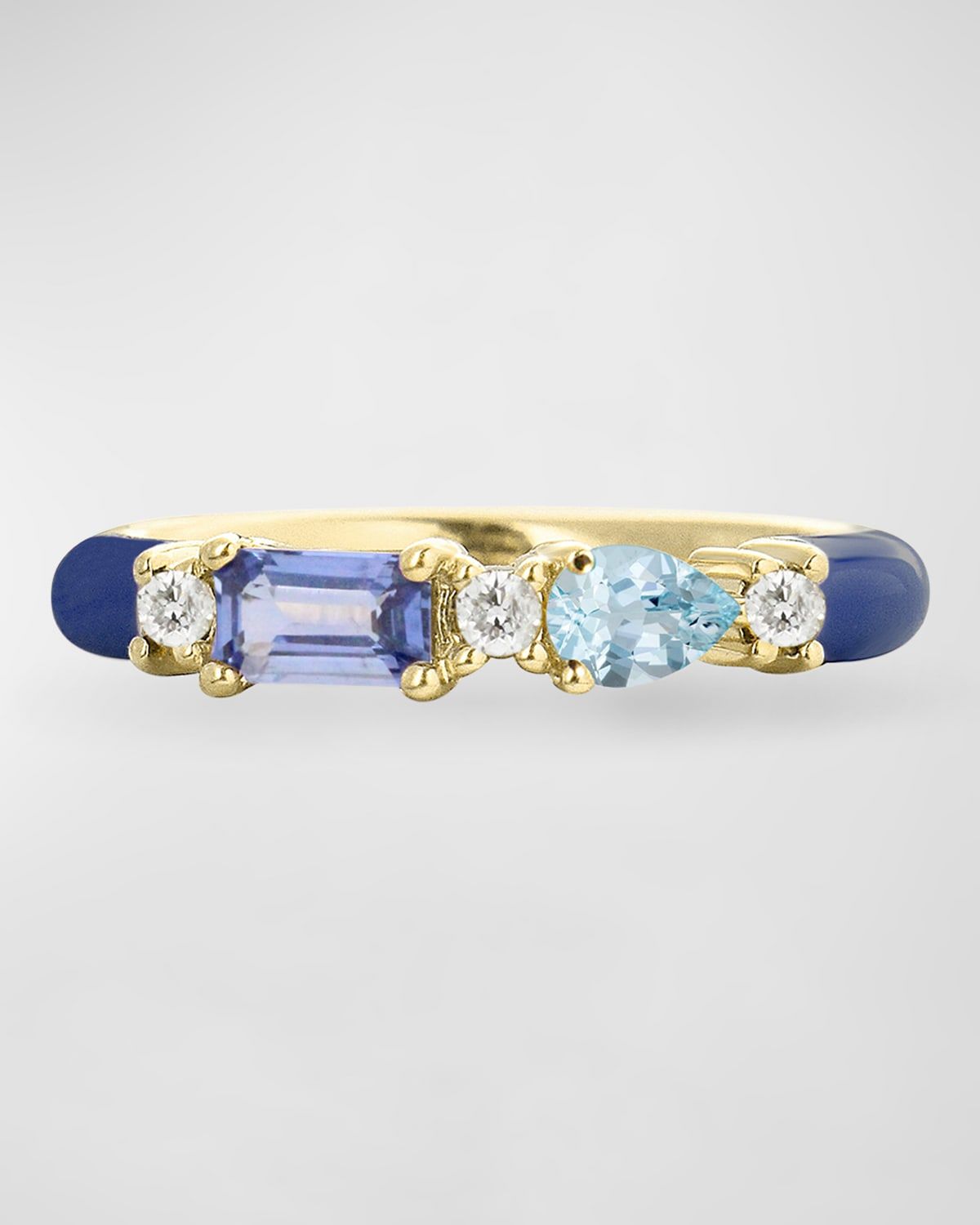 Gemstone Enamel Ring