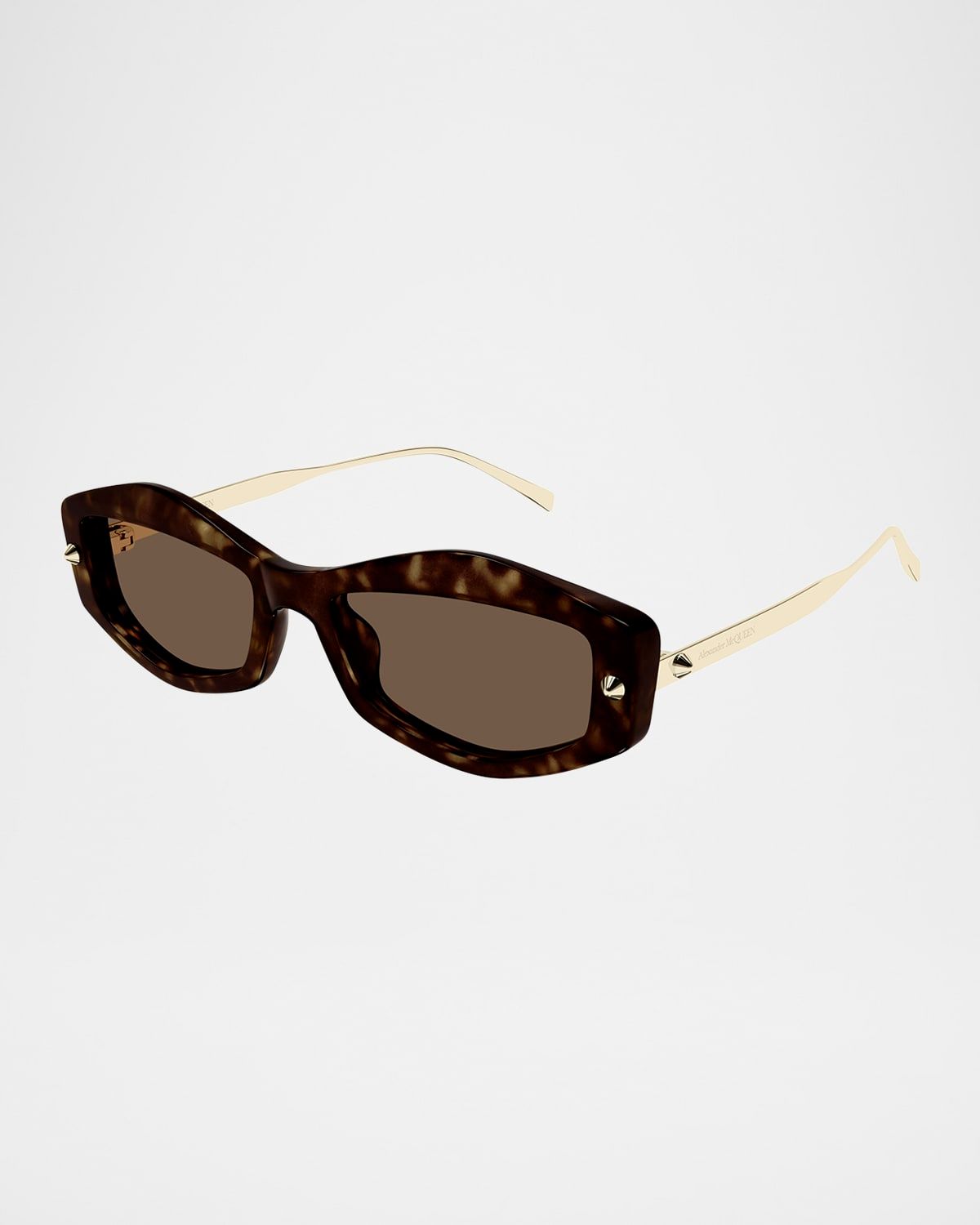 Two-Tone Rectangle Acetate Sunglasses