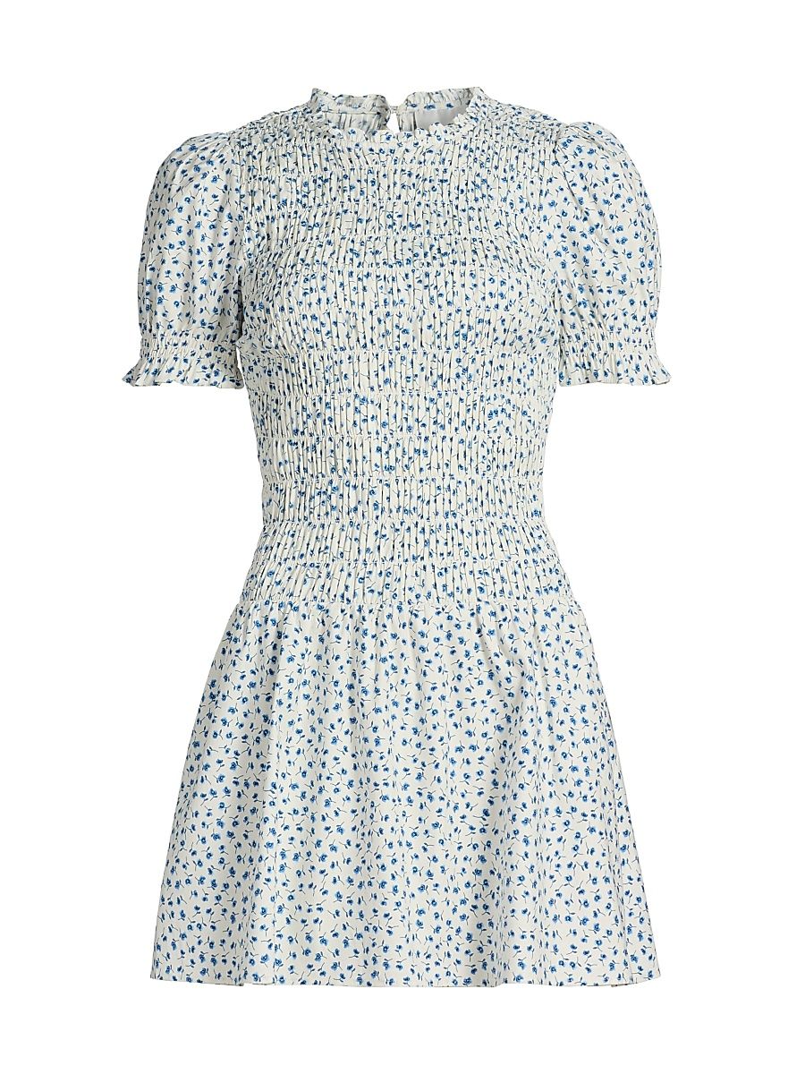 Women's Leannah Floral Smocked Minidress - Hanna - Size 8