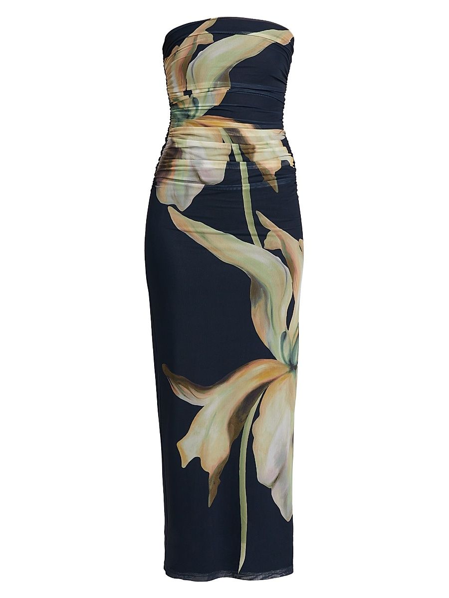 Women's Sura Strapless Maxi Dress - Midnight Lilium - Size 12
