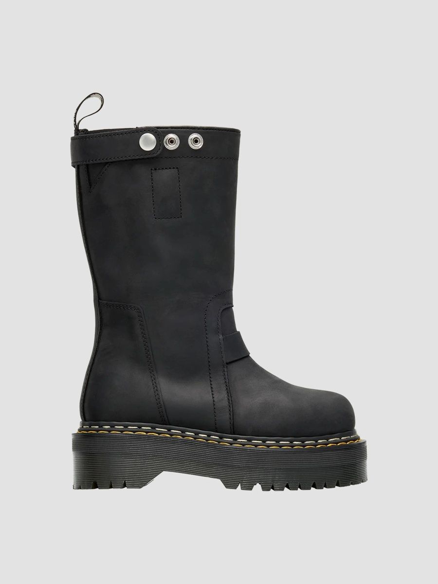 Rick Owens Women's Rick Owens x Doc Martens Quad-Sole Pull-On Boots - Black - Size 7