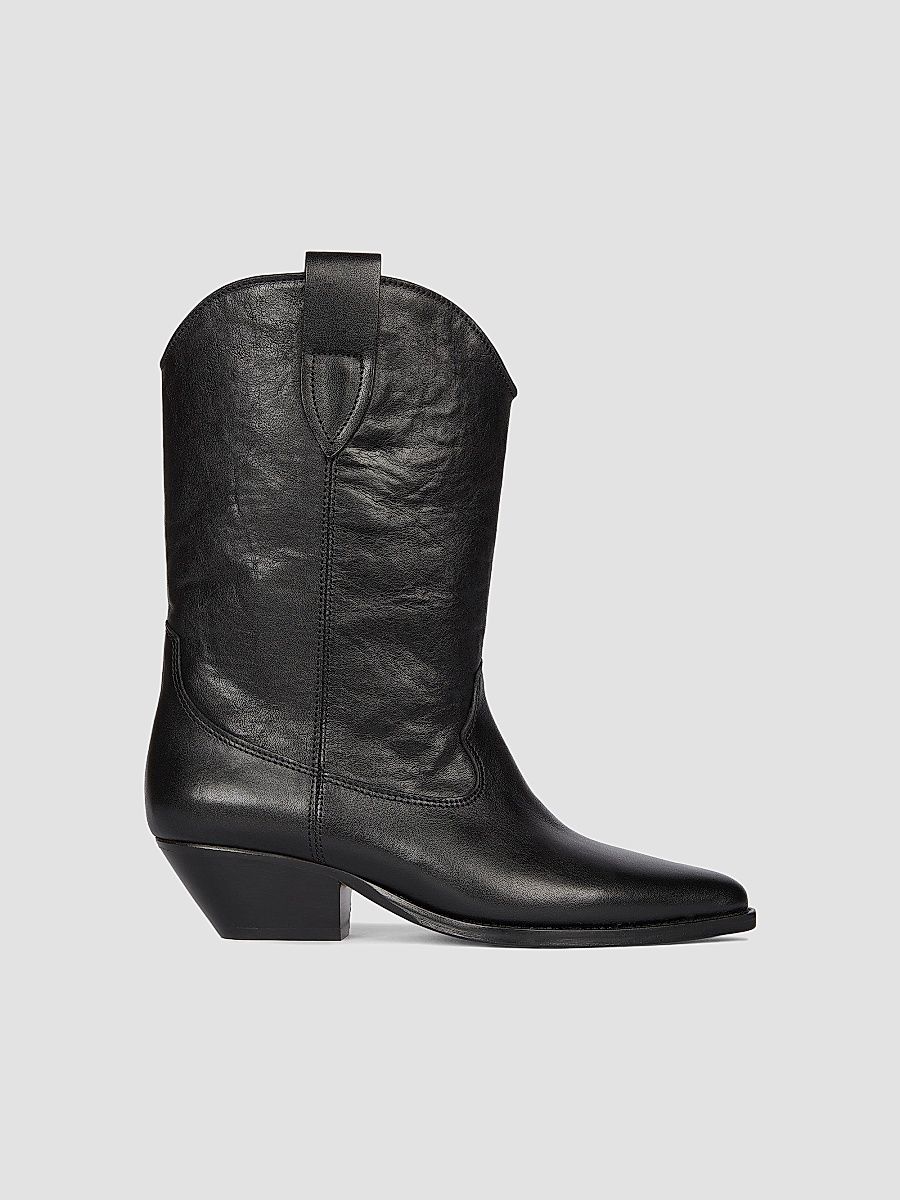 Isabel Marant Women's Duerto Leather Cowboy Boots - Black - Size 7
