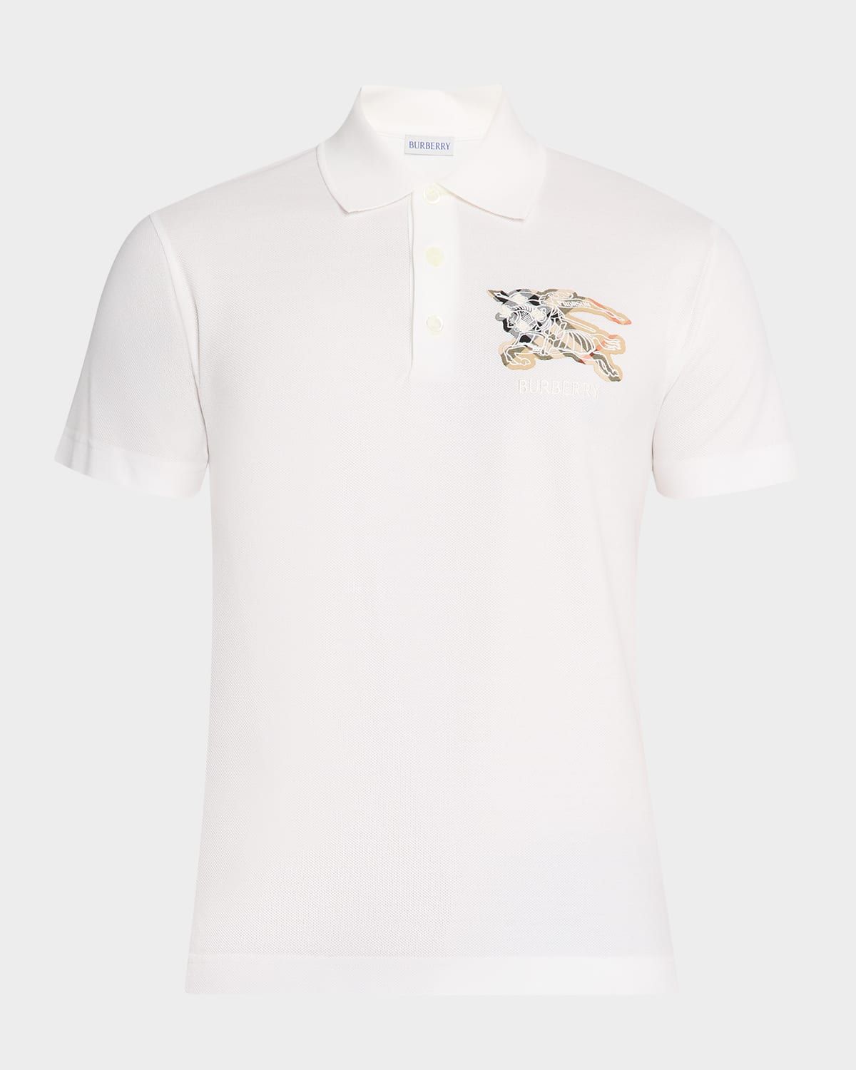 Men & apos;s Embroidered EKD Check Slim Cotton Polo Shirt
