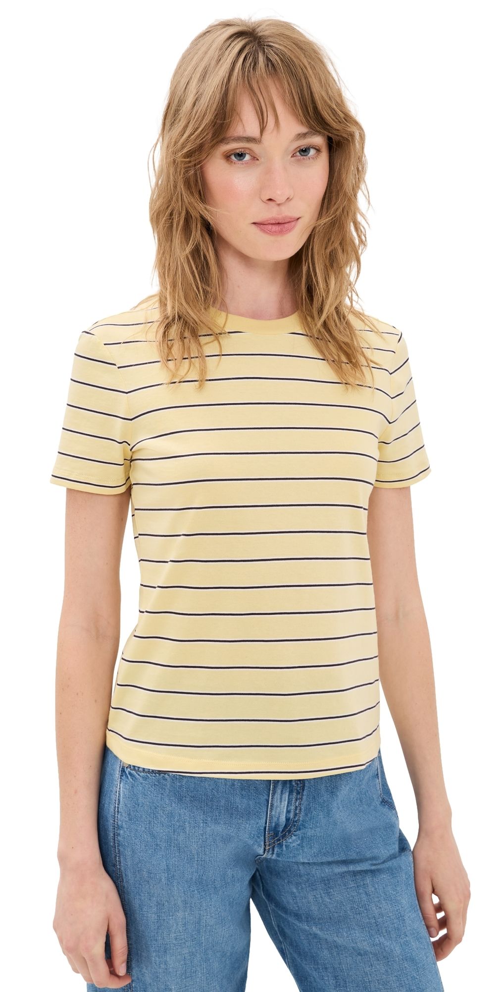 STAUD Classic Crew Tee Monday Stripe S