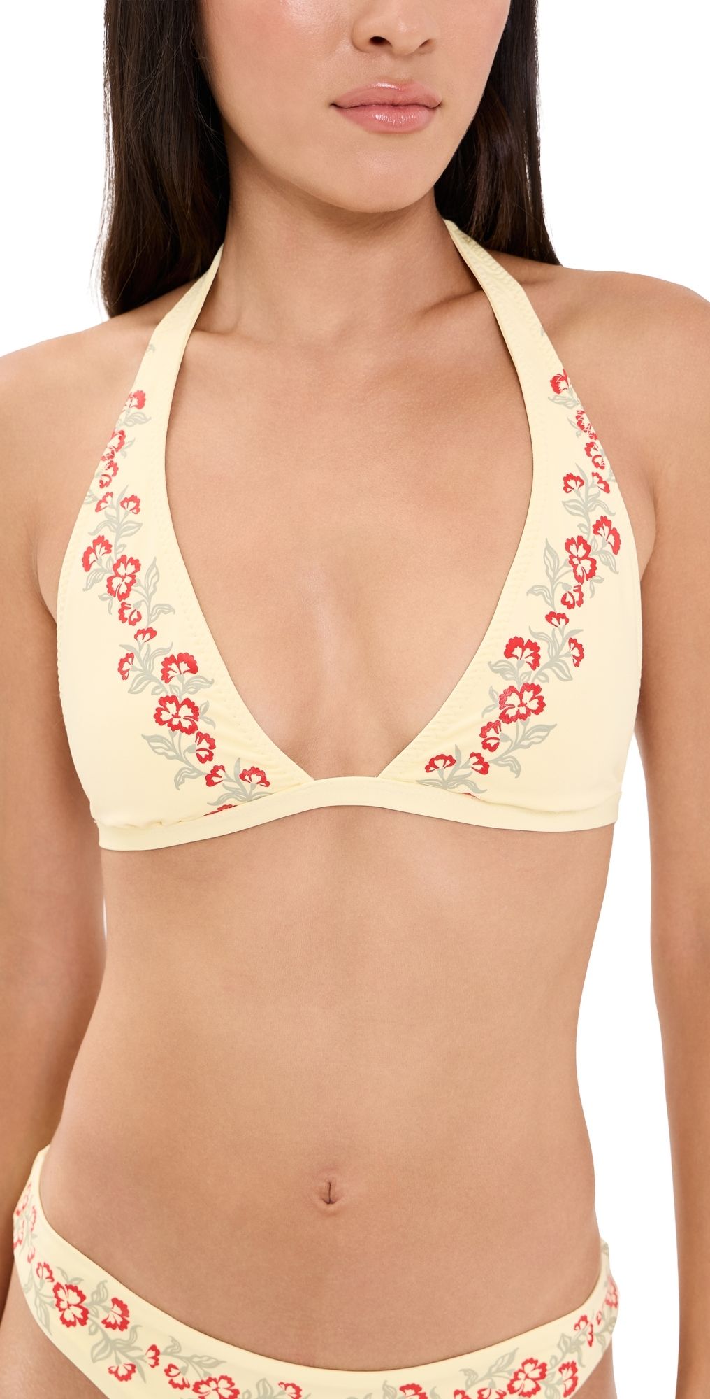 Frankies Bikinis Frank Top Hibiscus Beach M