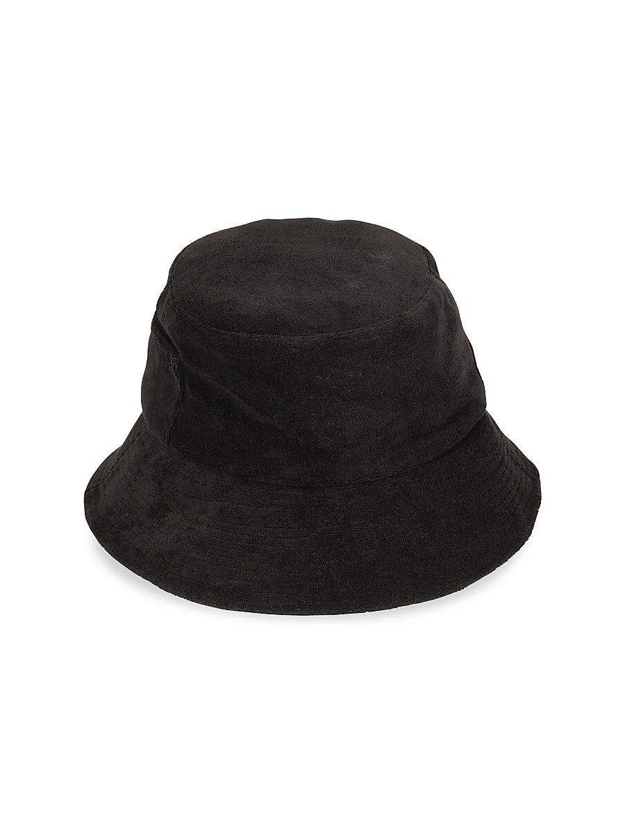 Women's Wave Terry Cloth Bucket Hat - Black - Size Medium