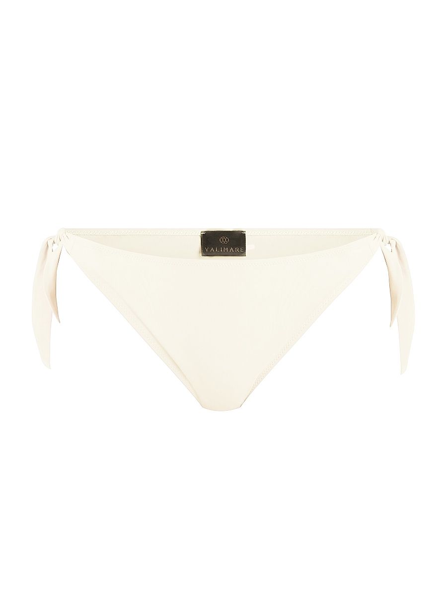 Women's Milos Low-Rise String Bikini Bottom - Cream - Size Medium