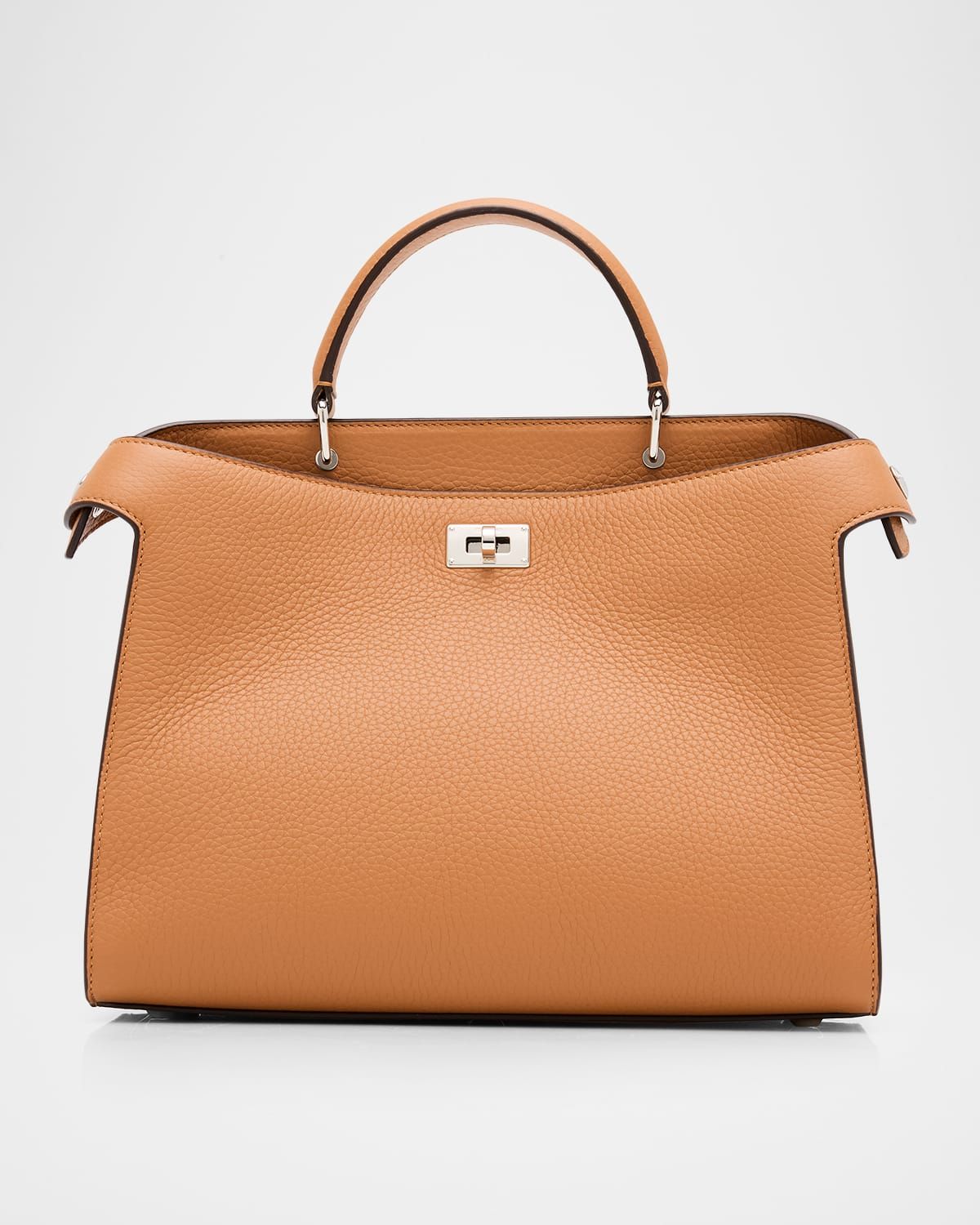 Lutece Grain Leather Top-Handle Bag