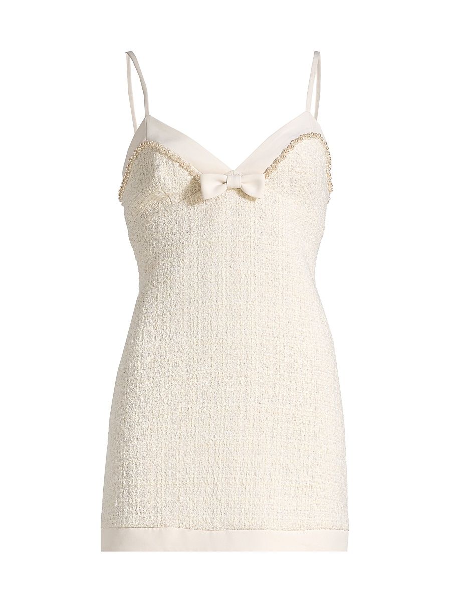 Women's Florencio Tweed Minidress - Cream - Size 00