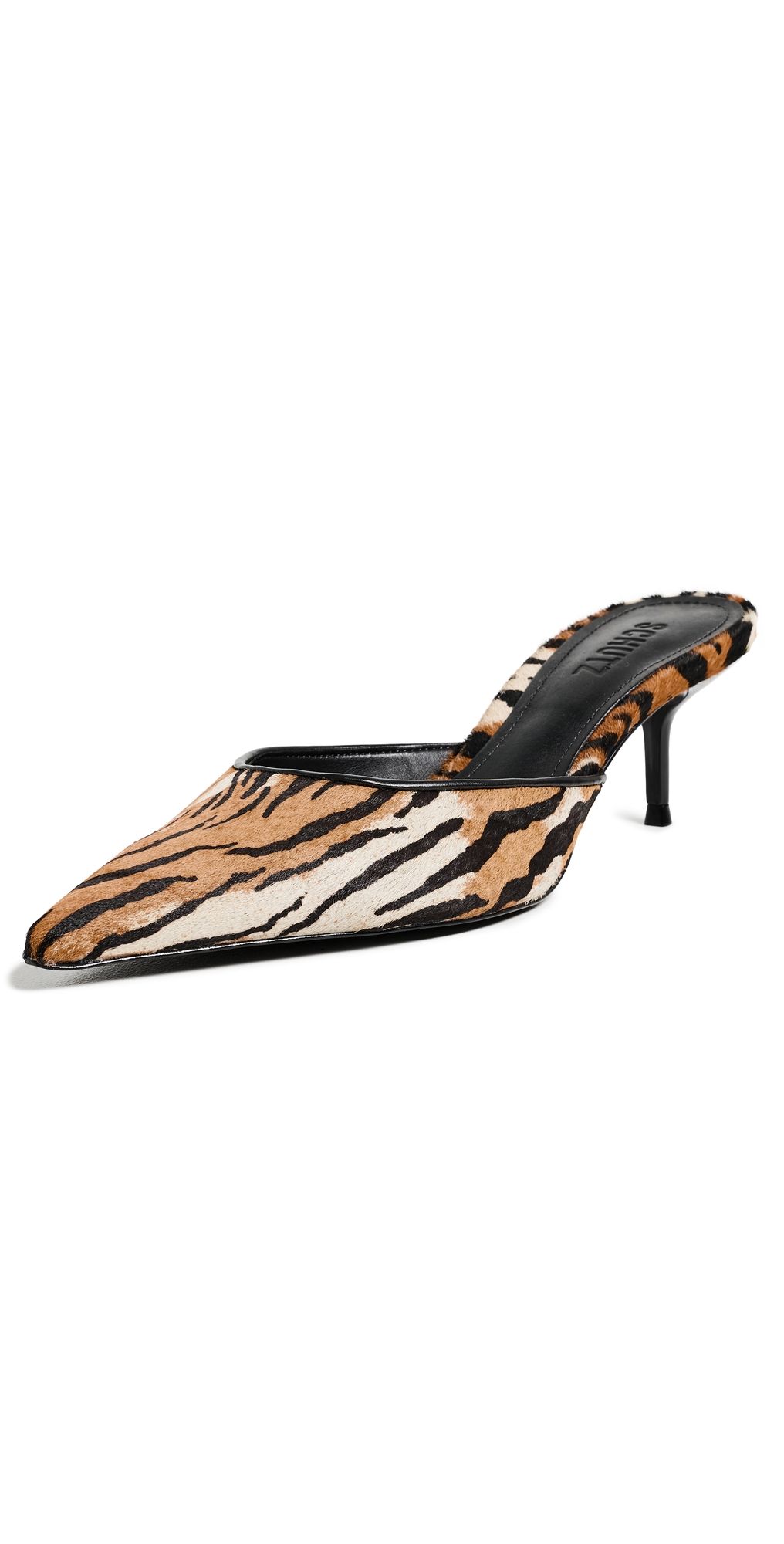 Schutz Julie Mules Natural/Black 8.5