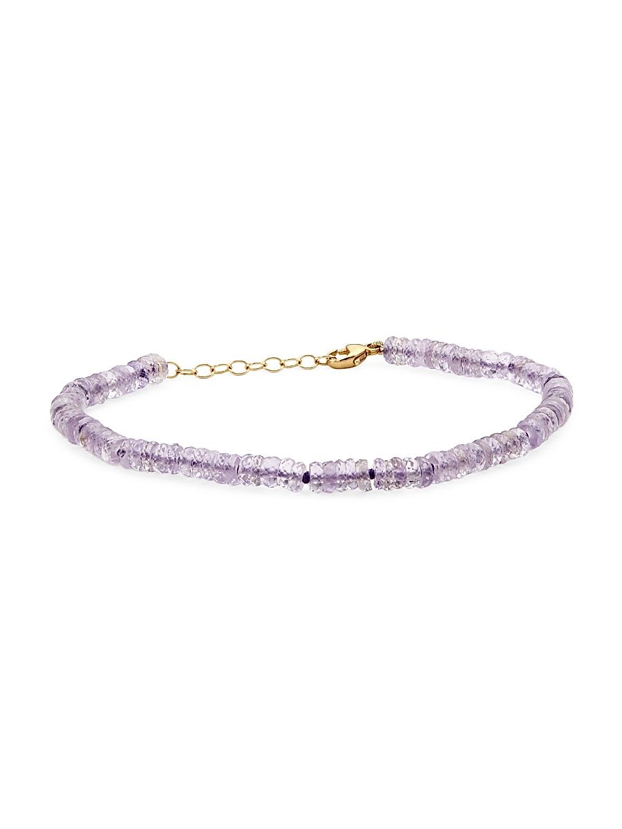 Women's Atlas Facy Cut 14K Yellow Gold & Amethyst Bracelet - Lavender