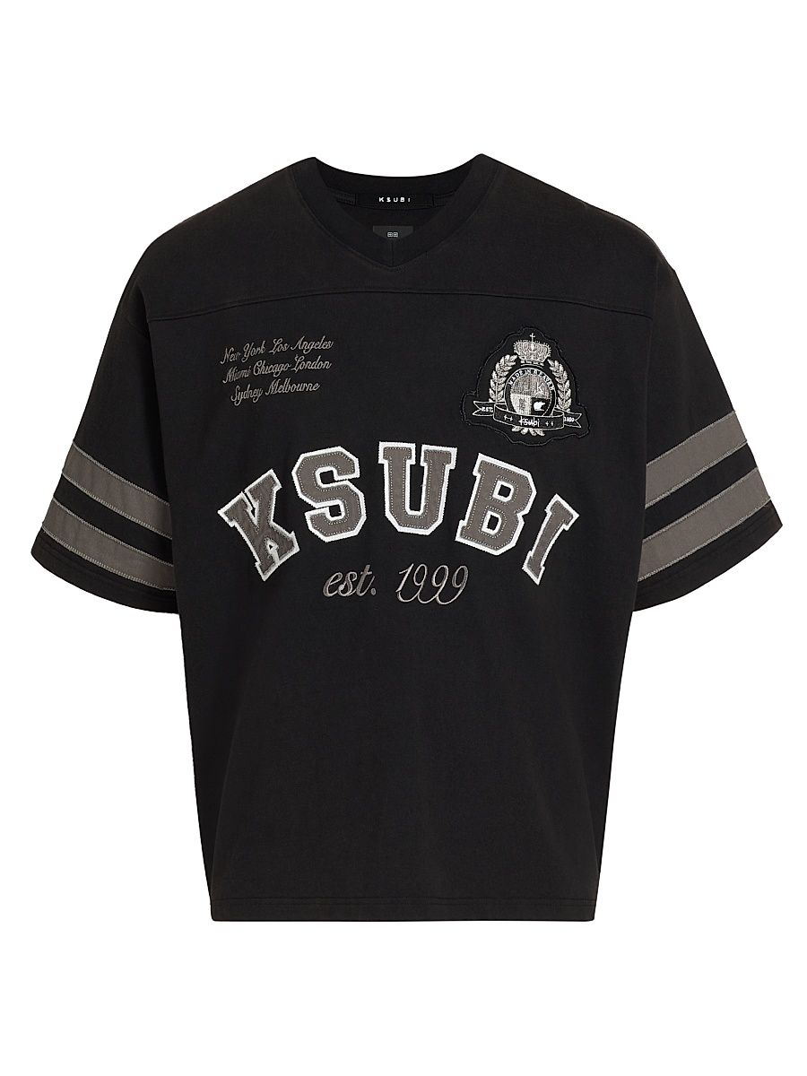 Men's Logo Jersey Cotton T-Shirt - Charcoal - Size XXL