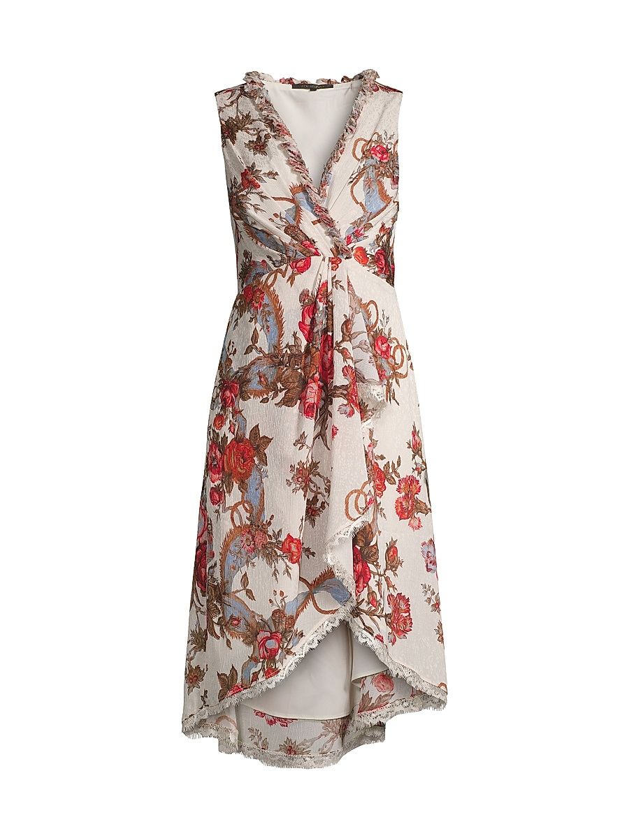 Women's Carine Floral-Print Midi-Dress - Ivory Multi - Size Large