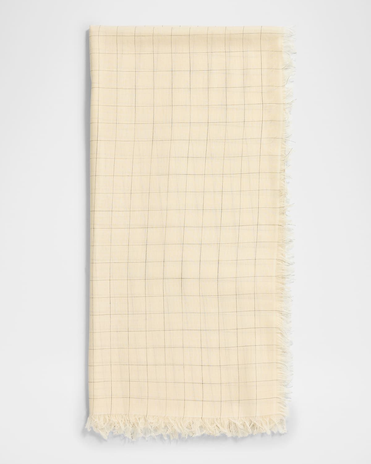 Checked Light Wool Scarf