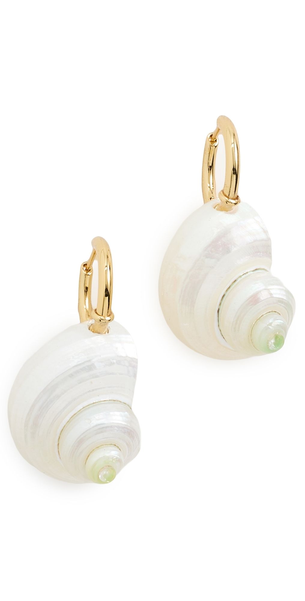 Madewell Shell Statement Hoop Earrings Antique Gold One Size