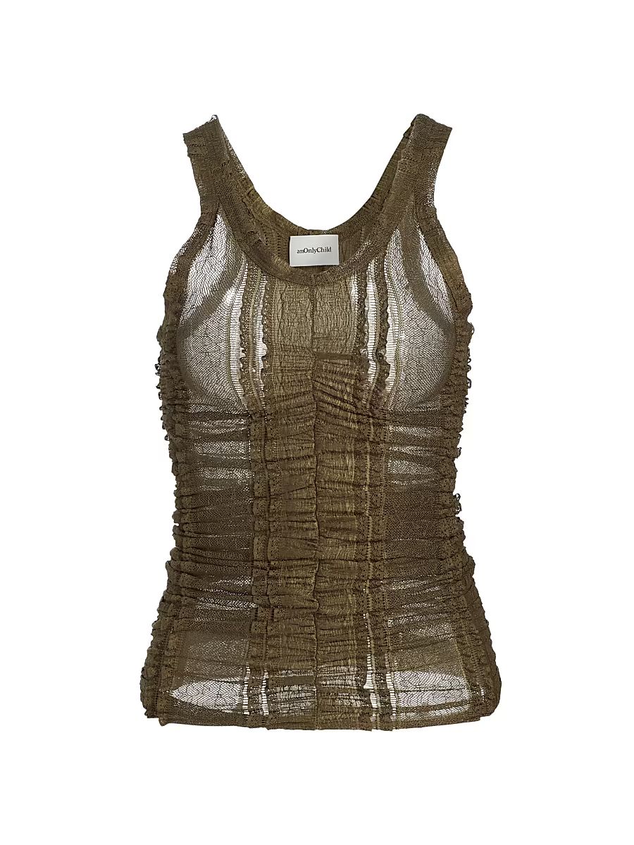 Women's Sunday Scaries Trinity Lace Tank - Olive - Size Large
