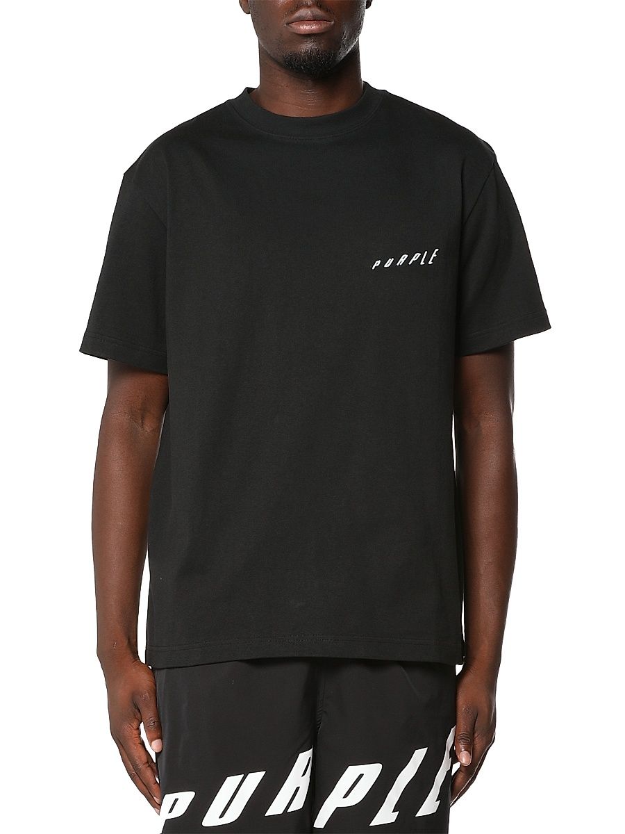 Men's Logo Cotton Jersey Crewneck T-Shirt - Black - Size XXL