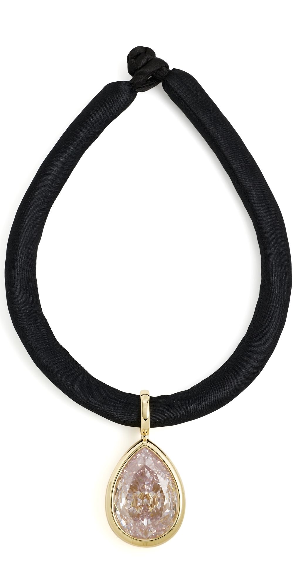 MAYAMAR Statement Teardrop Cord Necklace Crystal One Size