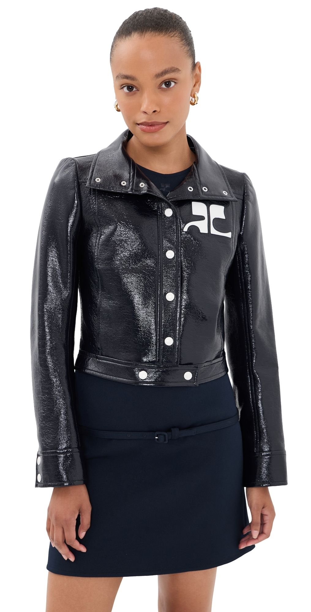 Courrèges Reedition Vinyl Jacket Navy 40