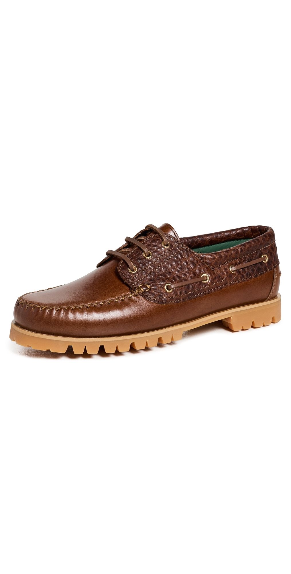 Vinny's Aztec Leather Boat Shoes Brown Nappa 43