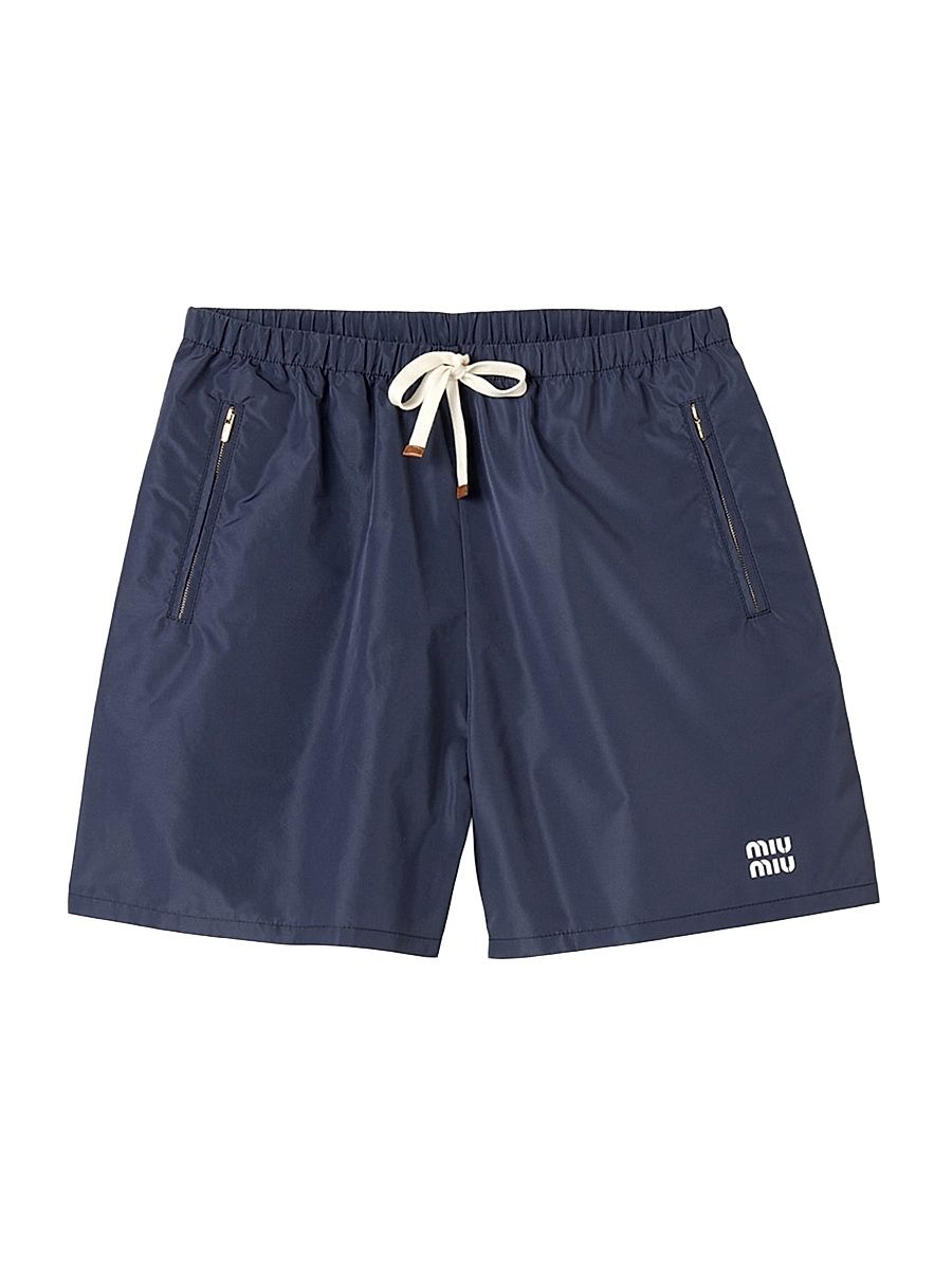 Women's Technical Fabric Bermuda Shorts - Blue - Size 8
