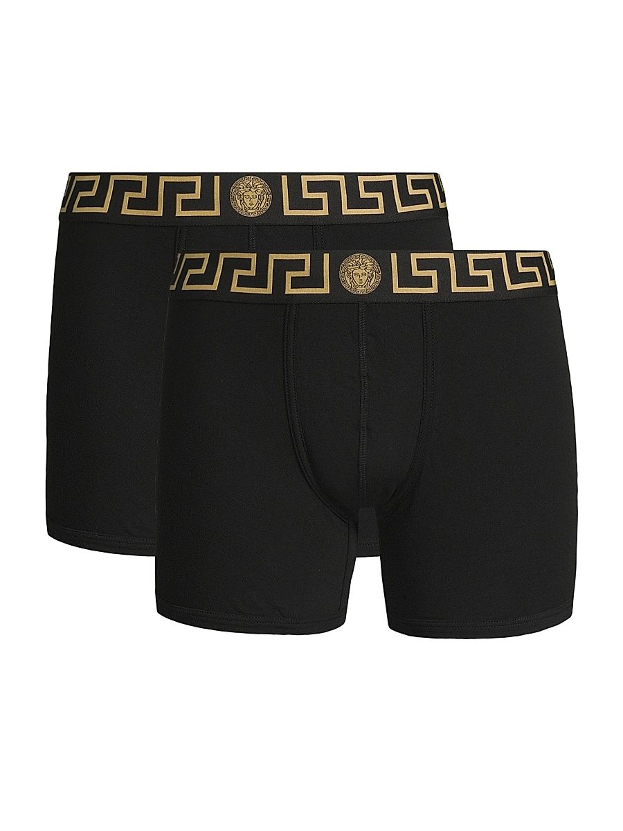 Men's 2-Pack Trunk Boxer Briefs - Black Gold - Size XS