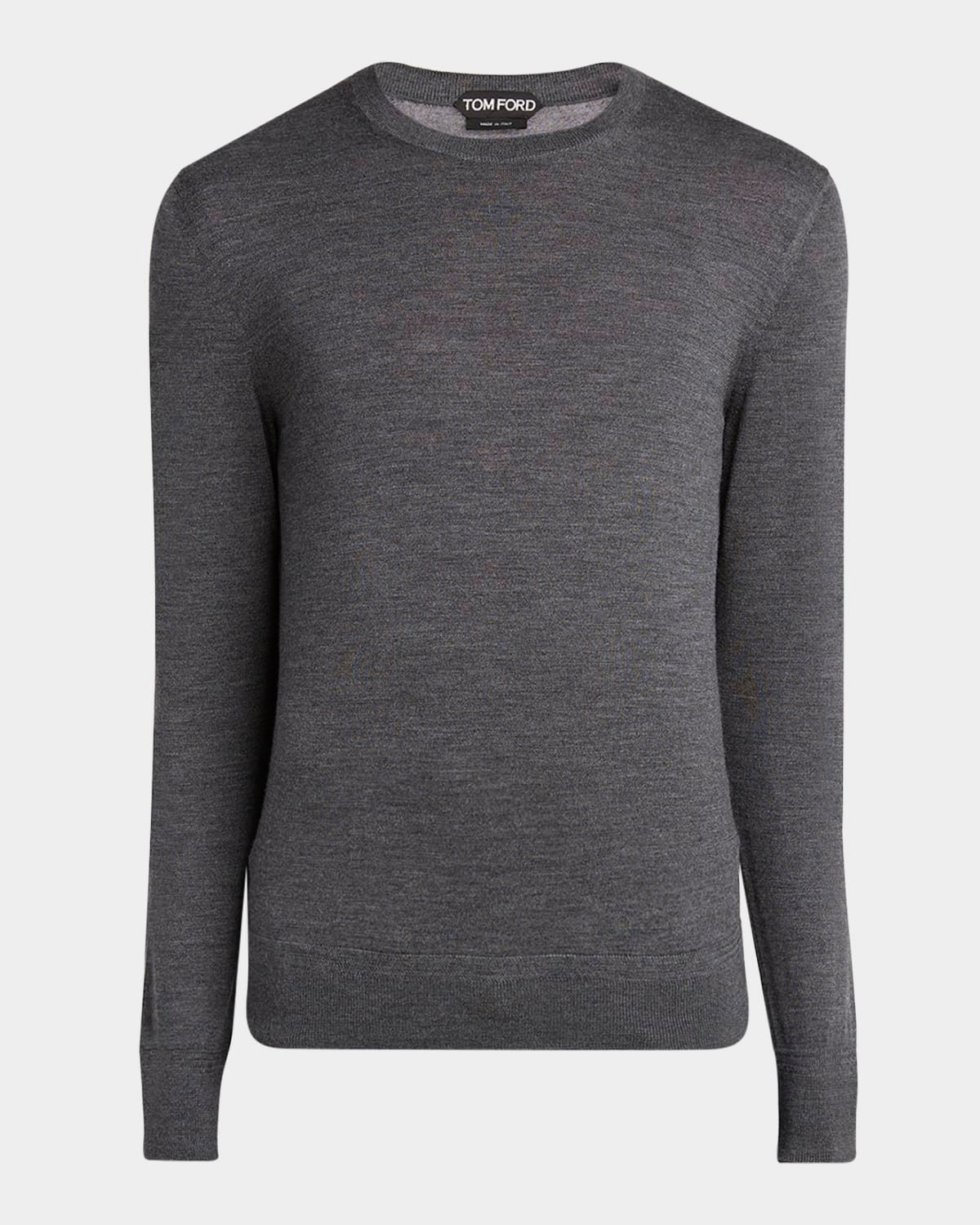 Men & apos;s Fine Gauge Wool Crewneck Sweater