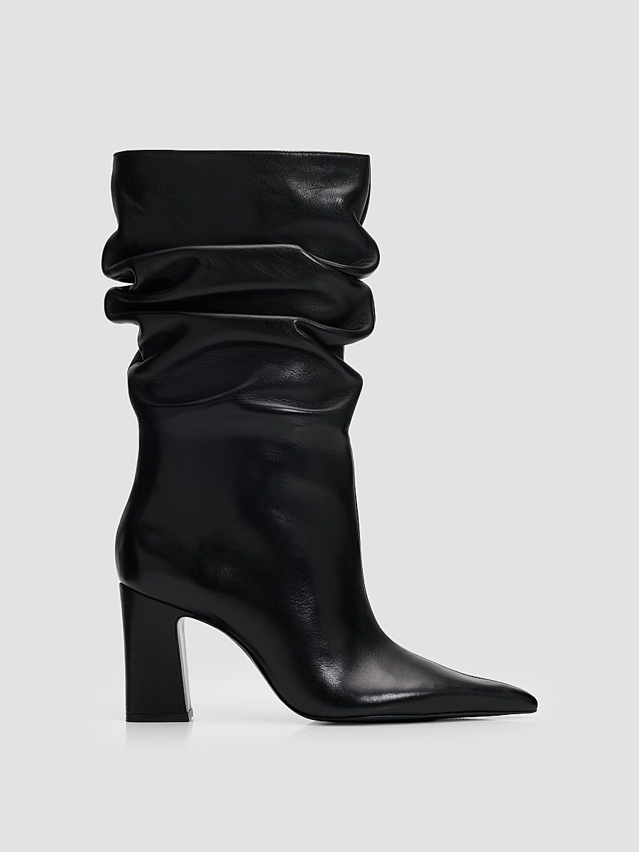 Women's Harriet 90MM Leather Boots - Black - Size 9
