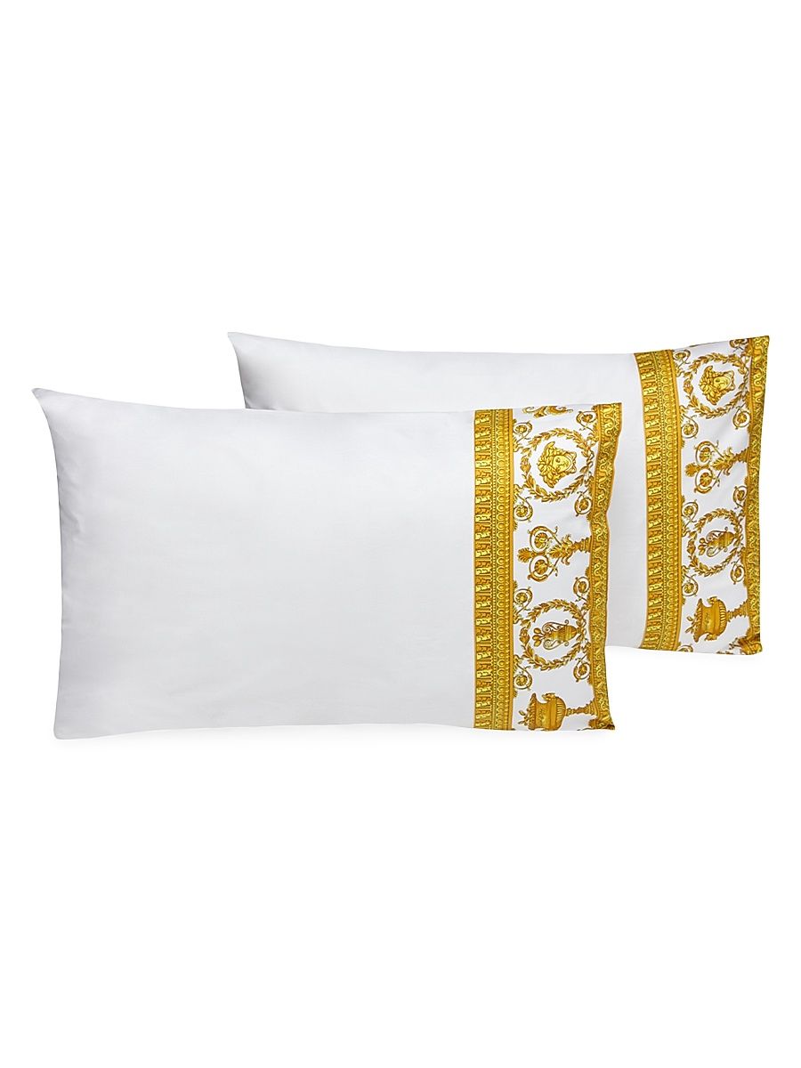 Baroque Pillowcases - White - Size King