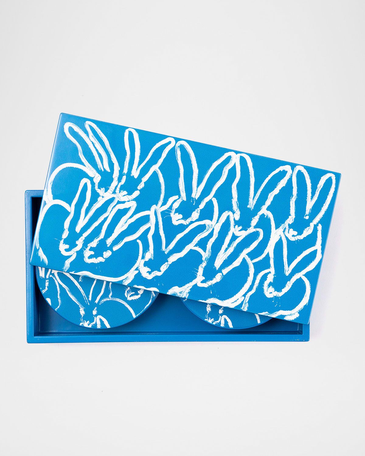 Blue Bunny Lacquer Coaster Box Set - 6 Coasters