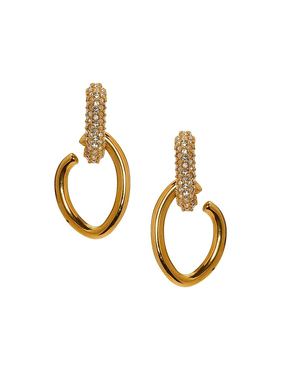 Women's 24K-Gold-Plated & Crystal Drop Earrings - Crystal
