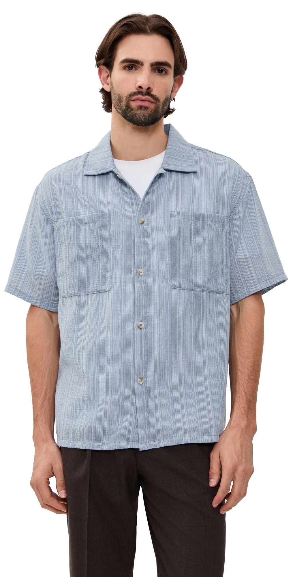 Rhythm Relaxed Fit Short Sleeve Shirt Blue M