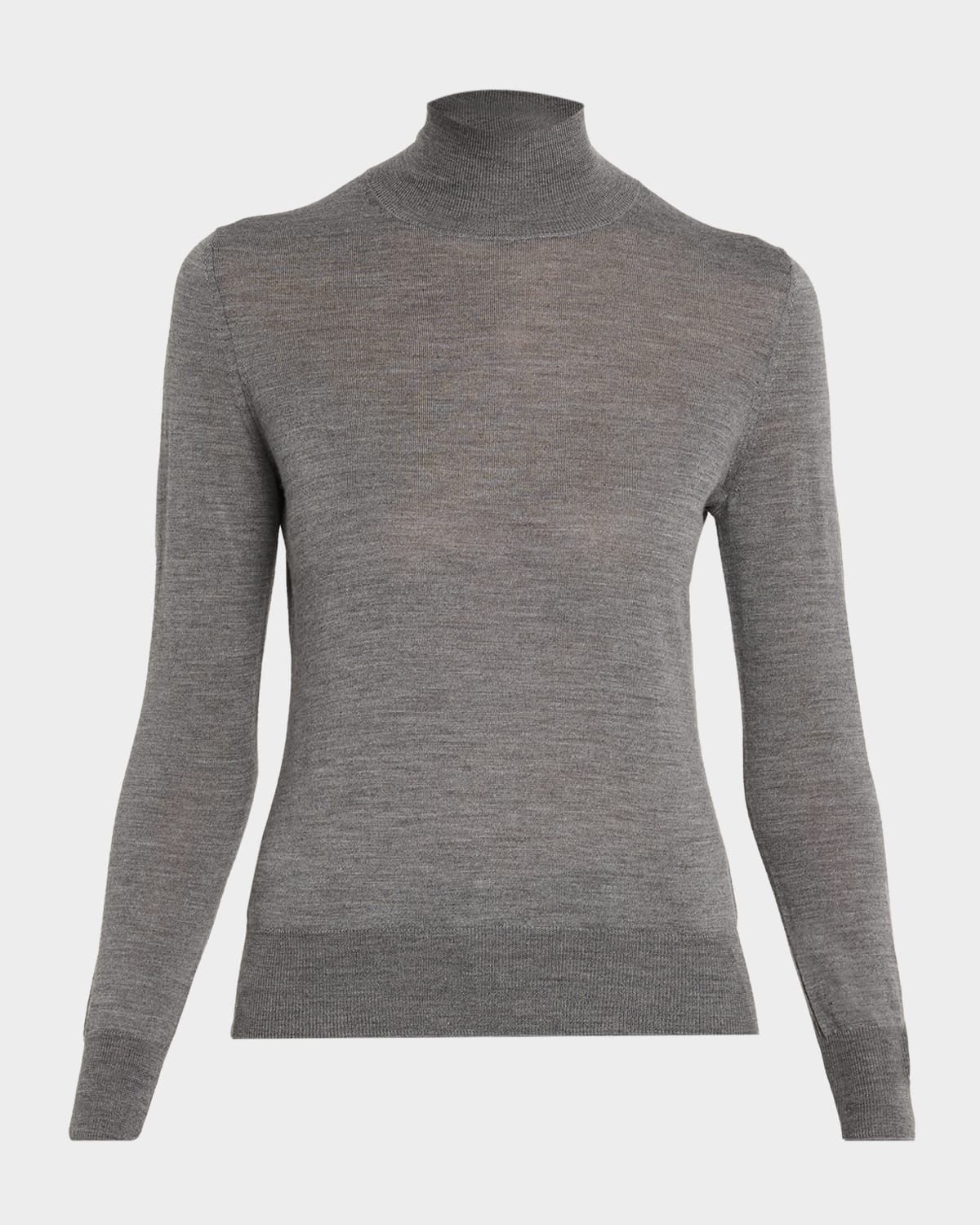Turtleneck Wool-Silk Sweater