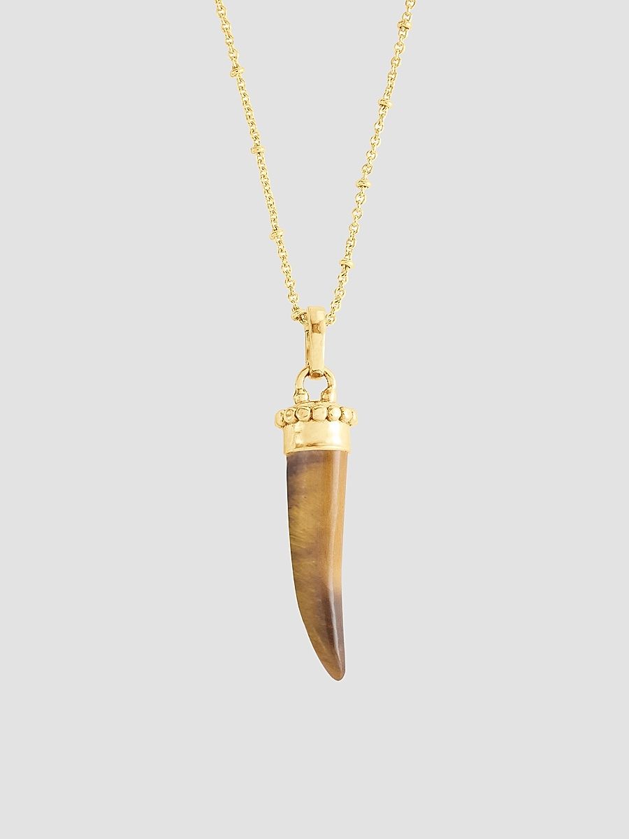 Anabel Aram Women's Forza 18K-Gold-Plated & Gemstone Horn Pendant - Gold