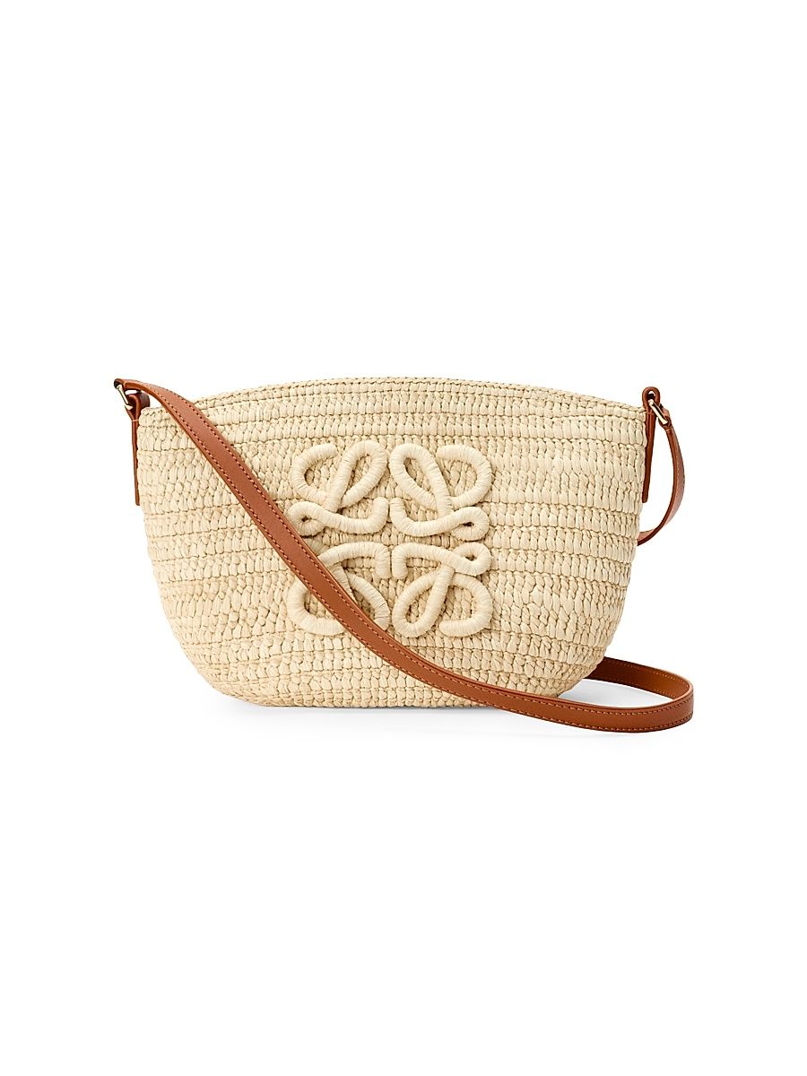 Women's LOEWE x Paula's Ibiza Eclipse Raffia Pochette Crossbody Bag - Natural Tan