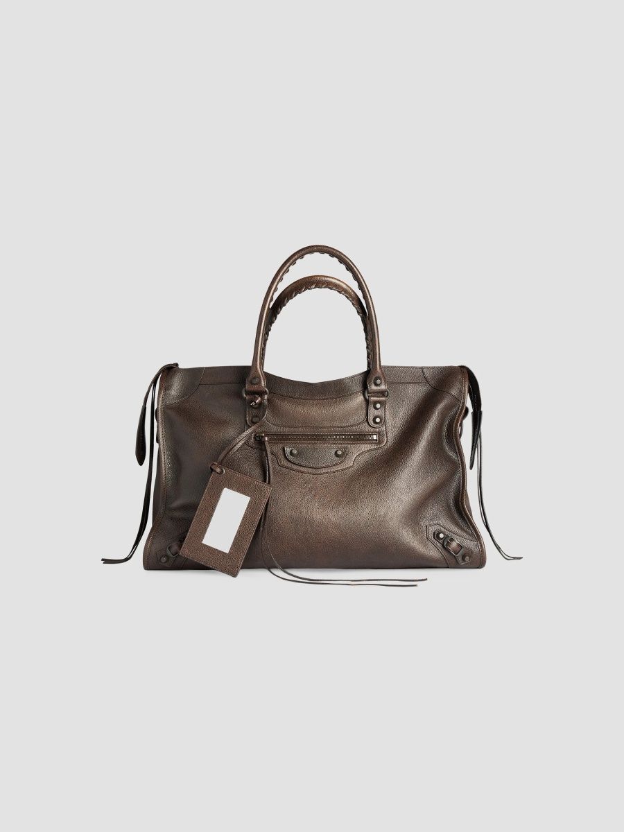 Balenciaga Men's Le City Large Tote Bag - Brown Caramel