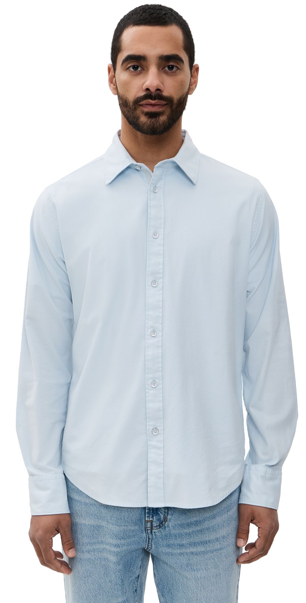 rag & bone Tomlin Stretch Dobby Shirt Powder Blue XL