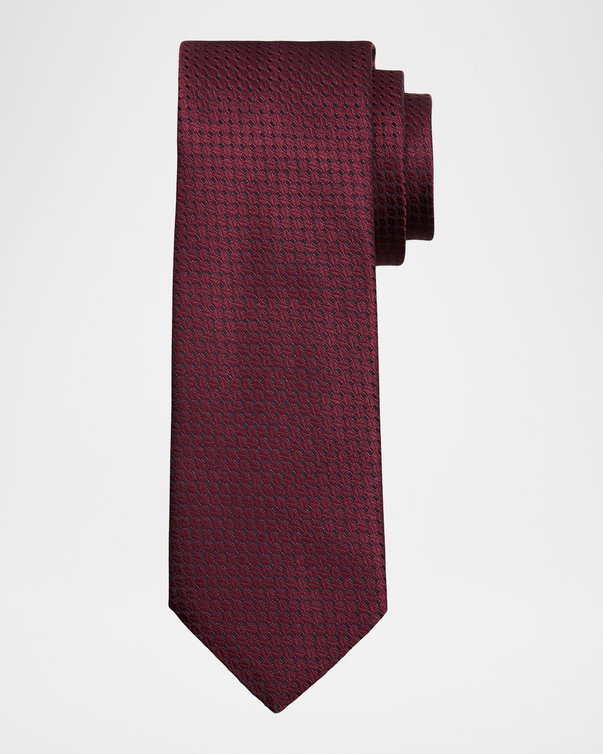 Men & apos;s Geometric Silk Jacquard Tie