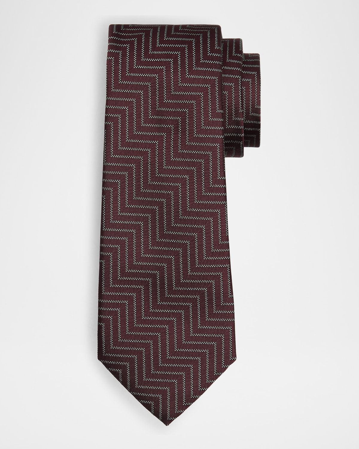 Men & apos;s Chevron-Woven Silk Tie