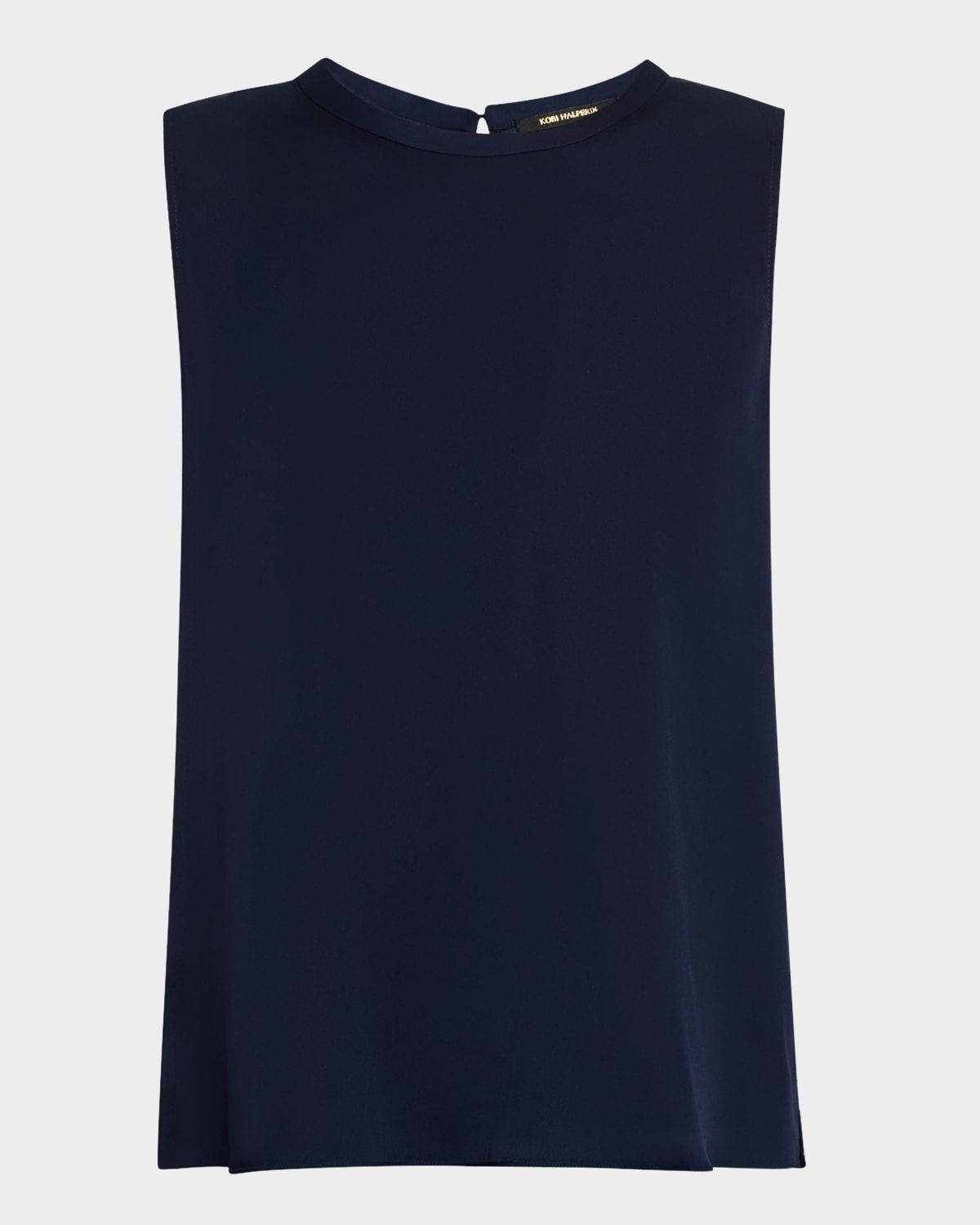 Aura Sleeveless Silk-Blend Blouse