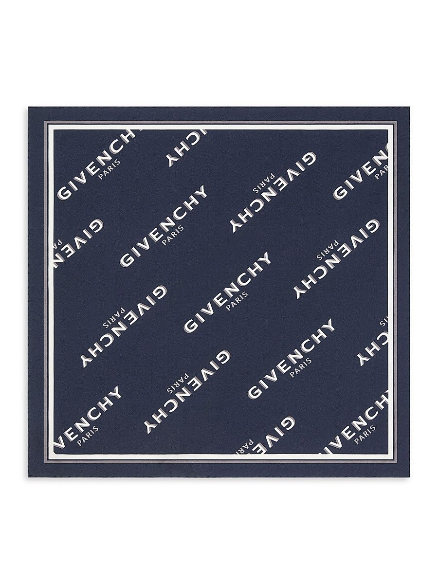 Men's Shadow Square in Silk - Navy