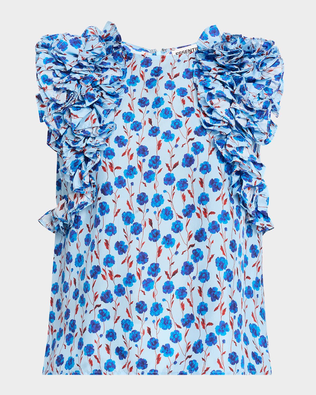 Honour Multi-Ruffle Silk Blouse