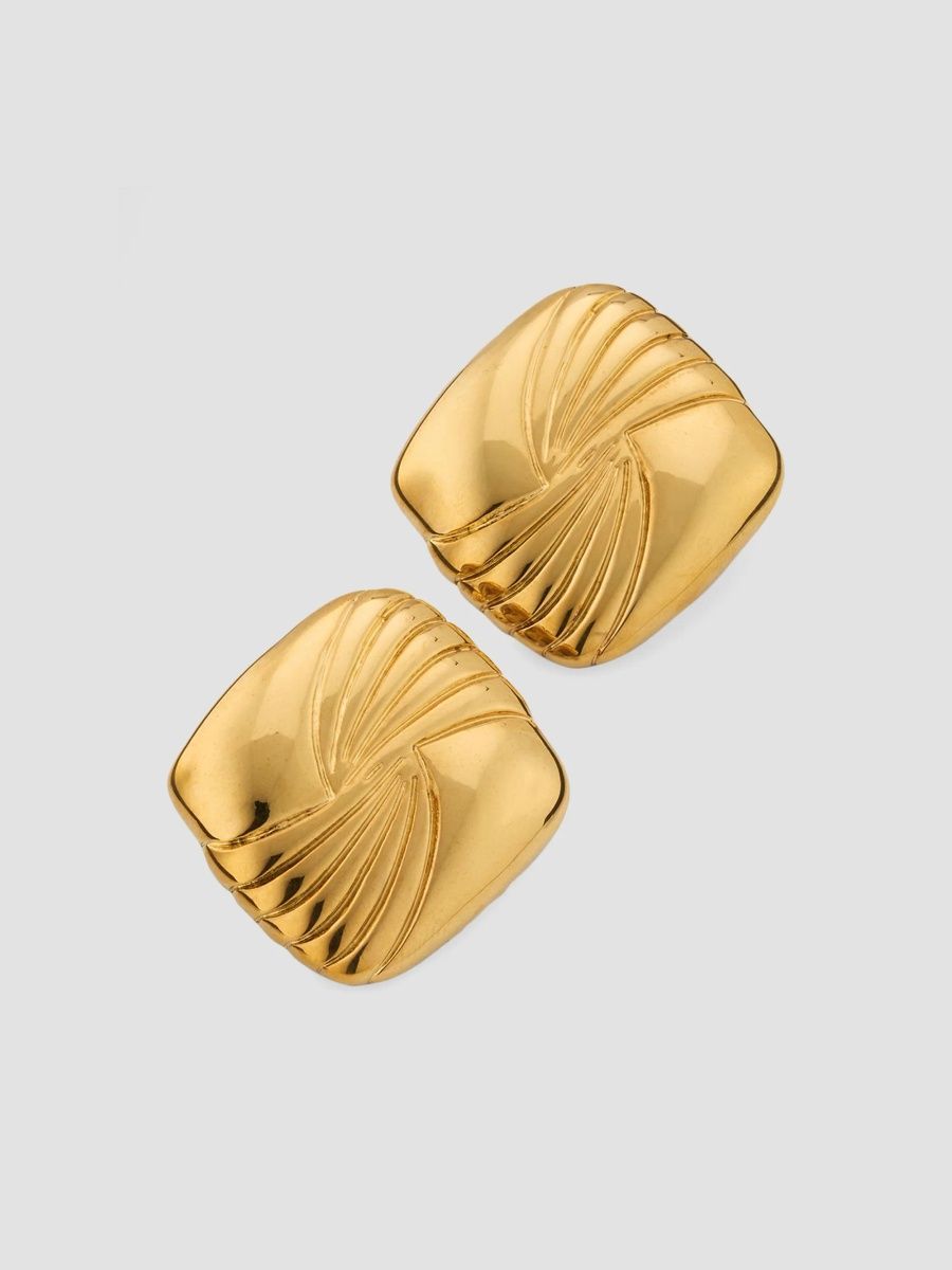 Women's Tabi 18K-Gold-Plated Button Stud Earrings - Gold
